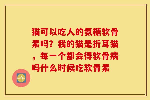 猫可以吃人的氨糖软骨素吗？我的猫是折耳猫，每一个都会得软骨病吗什么时候吃软骨素