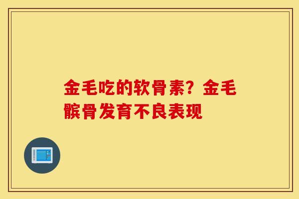 金毛吃的软骨素？金毛髌骨发育不良表现