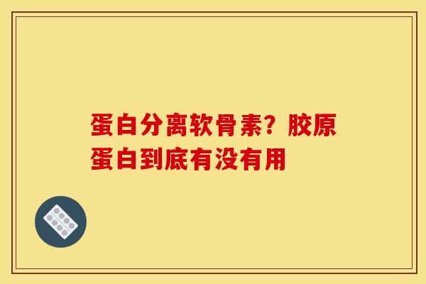 蛋白分离软骨素?胶原蛋白到底有没有用 蛋白分离软骨素?胶原蛋白到底有没有用