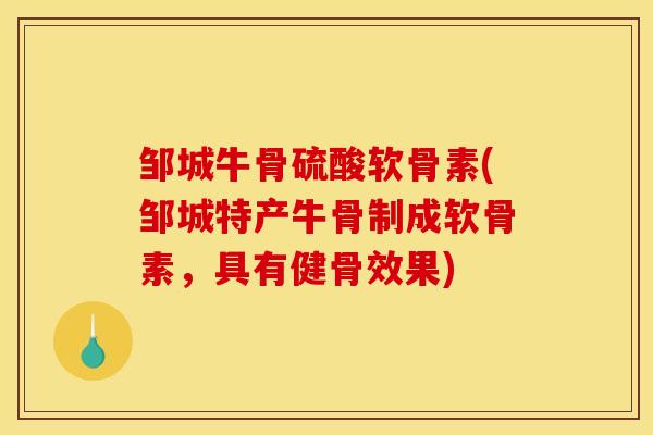 邹城牛骨硫酸软骨素(邹城特产牛骨制成软骨素,具有健骨效果) 邹城牛骨硫酸软骨素(邹城特产牛骨制成软骨素,具有健骨效果)