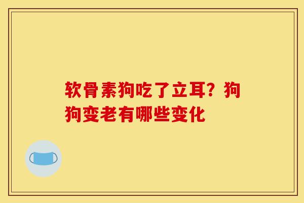 软骨素狗吃了立耳？狗狗变老有哪些变化