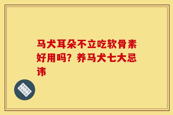 马犬耳朵不立吃软骨素好用吗？养马犬七大忌讳