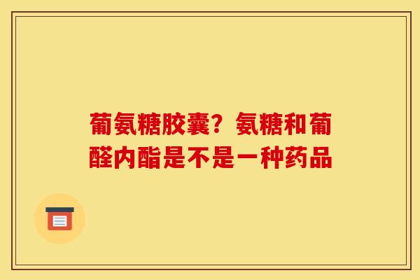 葡氨糖胶囊？氨糖和葡醛内酯是不是一种药品