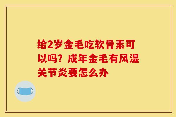 给2岁金毛吃软骨素可以吗？成年金毛有风湿关节炎要怎么办