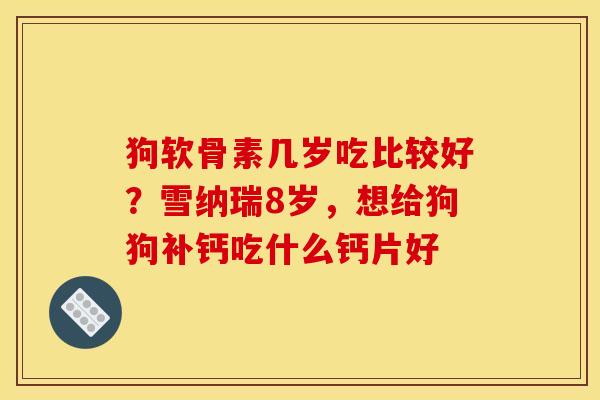 狗软骨素几岁吃比较好？雪纳瑞8岁，想给狗狗补钙吃什么钙片好
