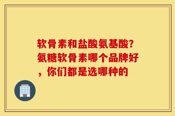 软骨素和盐酸氨基酸？氨糖软骨素哪个品牌好，你们都是选哪种的