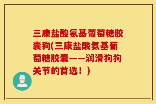 三康盐酸氨基葡萄糖胶囊狗(三康盐酸氨基葡萄糖胶囊——润滑狗狗关节的首选！)