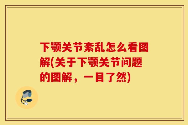 下颚关节紊乱怎么看图解(关于下颚关节问题的图解，一目了然)