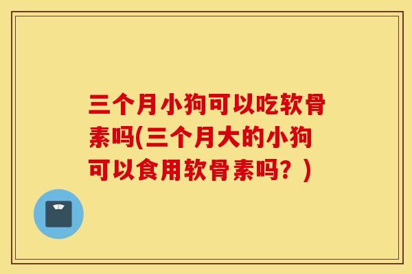 三个月小狗可以吃软骨素吗(三个月大的小狗可以食用软骨素吗？)