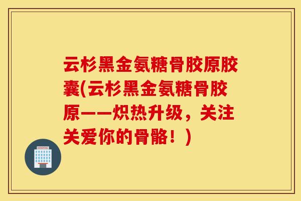 云杉黑金氨糖骨胶原胶囊(云杉黑金氨糖骨胶原——炽热升级，关注关爱你的骨骼！)