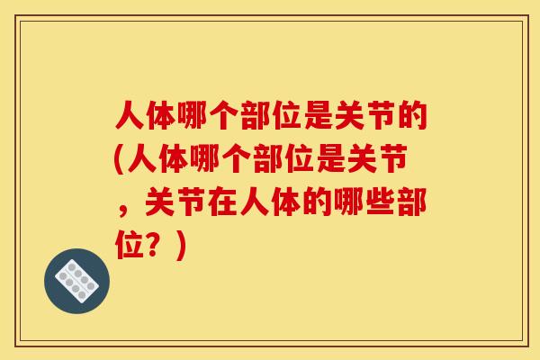 人体哪个部位是关节的(人体哪个部位是关节，关节在人体的哪些部位？)
