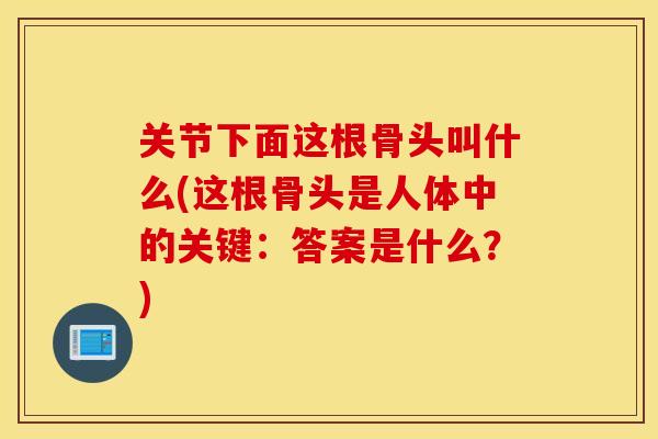 关节下面这根骨头叫什么(这根骨头是人体中的关键：答案是什么？)