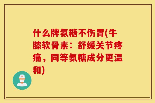 什么牌氨糖不伤胃(牛膝软骨素：舒缓关节疼痛，同等氨糖成分更温和)