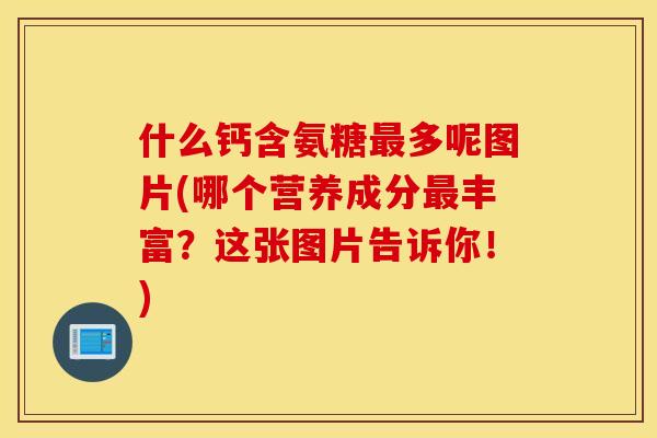 什么钙含氨糖最多呢图片(哪个营养成分最丰富？这张图片告诉你！)