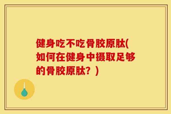 健身吃不吃骨胶原肽(如何在健身中摄取足够的骨胶原肽？)