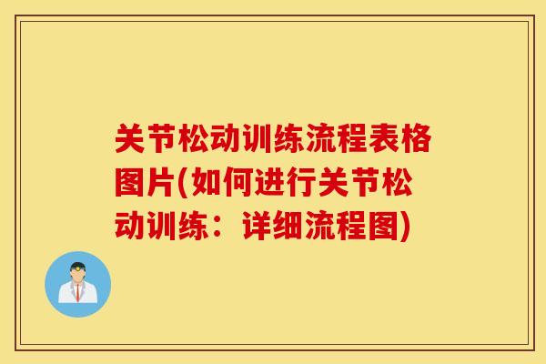 关节松动训练流程表格图片(如何进行关节松动训练：详细流程图)