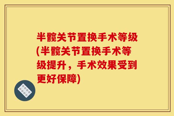 半髋关节置换手术等级(半髋关节置换手术等级提升，手术效果受到更好保障)