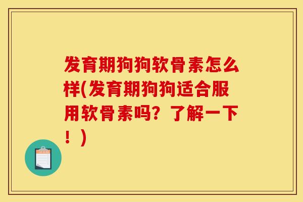 发育期狗狗软骨素怎么样(发育期狗狗适合服用软骨素吗？了解一下！)