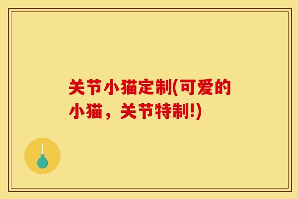 关节小猫定制(可爱的小猫，关节特制!)