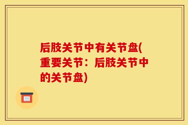 后肢关节中有关节盘(重要关节：后肢关节中的关节盘)