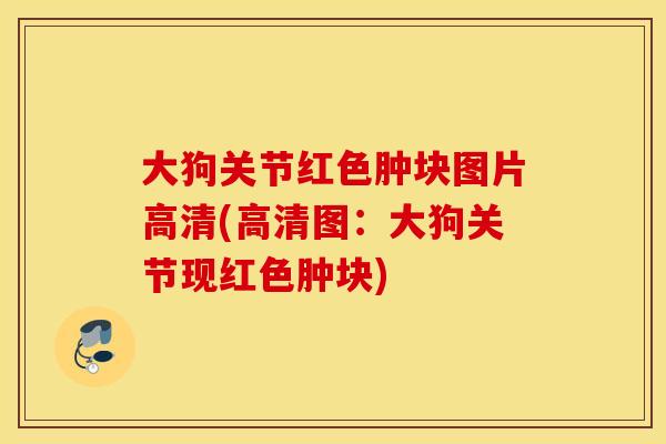 大狗关节红色肿块图片高清(高清图：大狗关节现红色肿块)