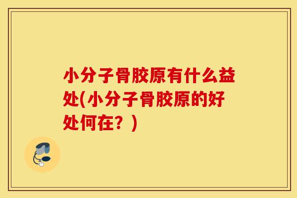 小分子骨胶原有什么益处(小分子骨胶原的好处何在？)