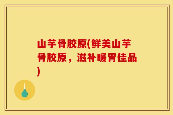 山芋骨胶原(鲜美山芋骨胶原，滋补暖胃佳品)