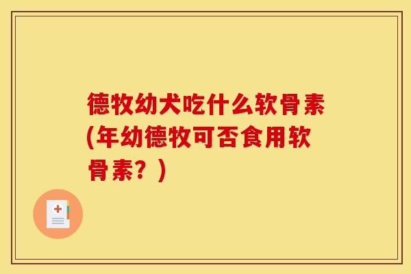 德牧幼犬吃什么软骨素(年幼德牧可否食用软骨素？)
