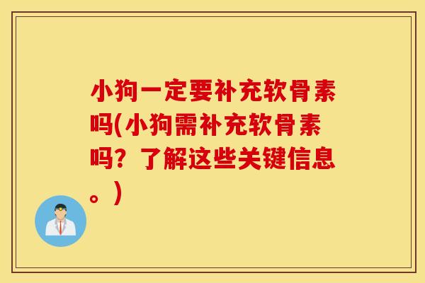 小狗一定要补充软骨素吗(小狗需补充软骨素吗？了解这些关键信息。)