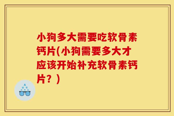 小狗多大需要吃软骨素钙片(小狗需要多大才应该开始补充软骨素钙片？)