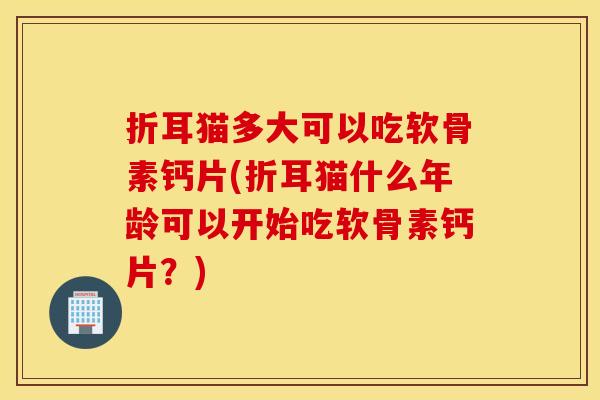折耳猫多大可以吃软骨素钙片(折耳猫什么年龄可以开始吃软骨素钙片？)