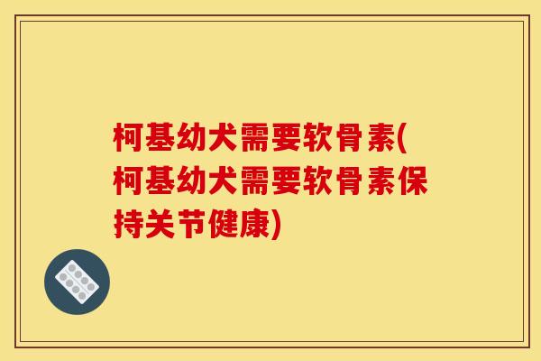 柯基幼犬需要软骨素(柯基幼犬需要软骨素保持关节健康)