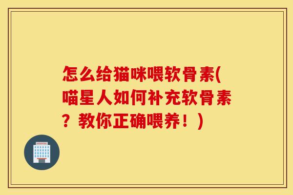 怎么给猫咪喂软骨素(喵星人如何补充软骨素？教你正确喂养！)