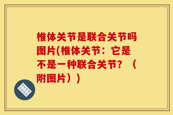 椎体关节是联合关节吗图片(椎体关节：它是不是一种联合关节？（附图片）)