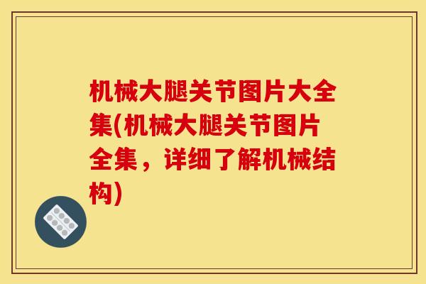 机械大腿关节图片大全集(机械大腿关节图片全集，详细了解机械结构)