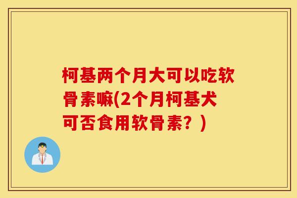 柯基两个月大可以吃软骨素嘛(2个月柯基犬可否食用软骨素？)