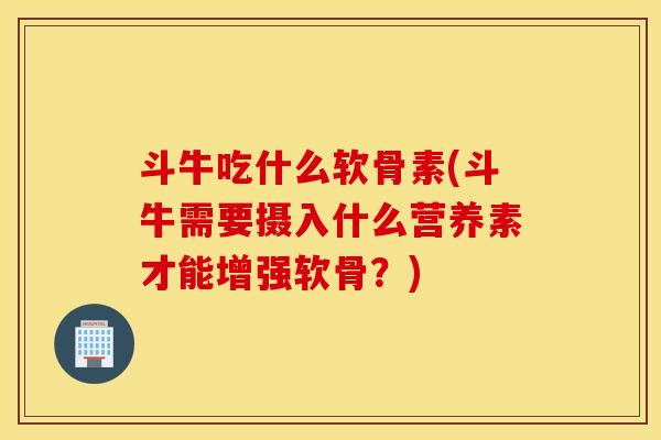 斗牛吃什么软骨素(斗牛需要摄入什么营养素才能增强软骨？)