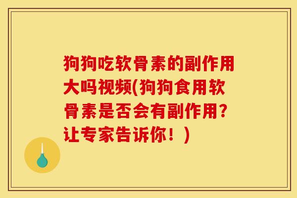 狗狗吃软骨素的副作用大吗视频(狗狗食用软骨素是否会有副作用?让专家告诉你!) 狗狗吃软骨素的副作用大吗视频(狗狗食用软骨素是否会有副作用?让专家告诉你!)