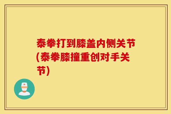 泰拳打到膝盖内侧关节(泰拳膝撞重创对手关节)
