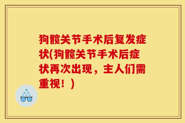 狗髋关节手术后复发症状(狗髋关节手术后症状再次出现，主人们需重视！)