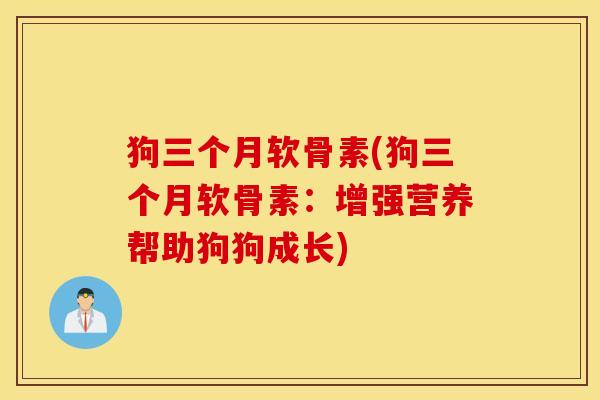 狗三个月软骨素(狗三个月软骨素：增强营养帮助狗狗成长)