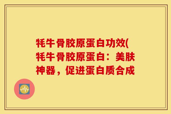 牦牛骨胶原蛋白功效(牦牛骨胶原蛋白：美肤神器，促进蛋白质合成