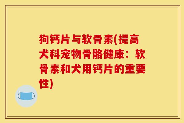 狗钙片与软骨素(提高犬科宠物骨骼健康：软骨素和犬用钙片的重要性)