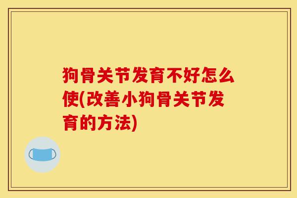 狗骨关节发育不好怎么使(改善小狗骨关节发育的方法)