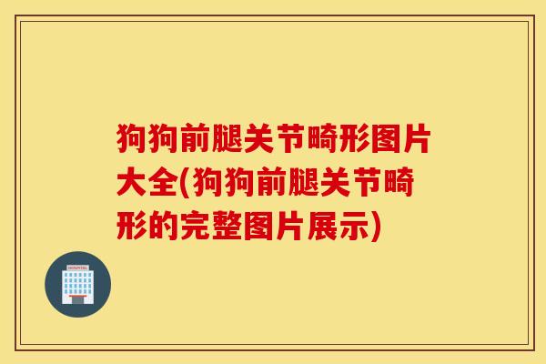 狗狗前腿关节畸形图片大全(狗狗前腿关节畸形的完整图片展示)