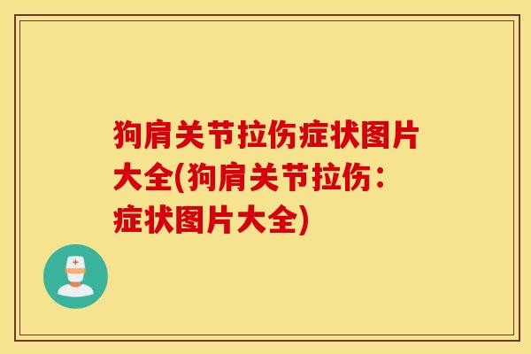 狗肩关节拉伤症状图片大全(狗肩关节拉伤：症状图片大全)
