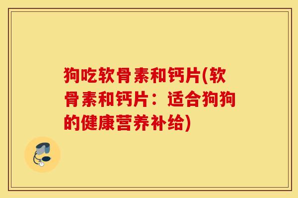 狗吃软骨素和钙片(软骨素和钙片：适合狗狗的健康营养补给)