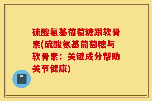硫酸氨基葡萄糖跟软骨素(硫酸氨基葡萄糖与软骨素:关键成分帮助关节健康) 硫酸氨基葡萄糖跟软骨素(硫酸氨基葡萄糖与软骨素:关键成分帮助关节健康)