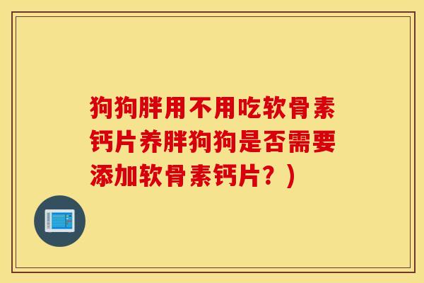 狗狗胖用不用吃软骨素钙片养胖狗狗是否需要添加软骨素钙片？)