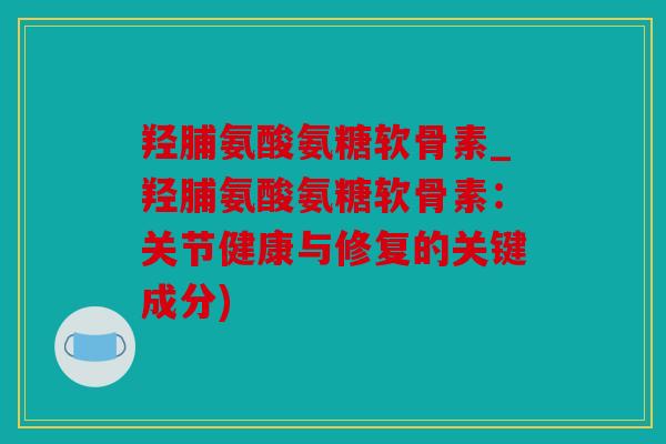 羟脯氨酸氨糖软骨素_羟脯氨酸氨糖软骨素：关节健康与修复的关键成分)